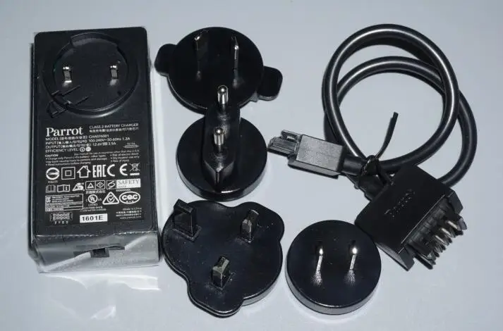 Cargador de corriente PARROT BEBOP 2, adaptador de CA de salida de 12,6 V/para Skycontroller 3.5A, edici&oacute;n negra con 4 enchufes (EE. UU., Reino Unido, AU, UE)-2