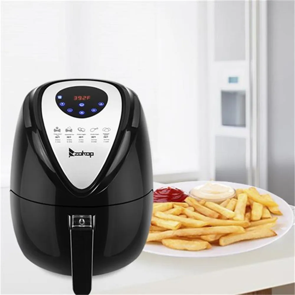 

ZOKOP KAF1300P-D1 2.7L 1500W Air Fryer Oven Toaster Rotisserie and Dehydrator With LED Digital Touchscreen Countertop Oven