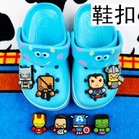 marvel anime action figure spider man iron man hulk shoes charms character charm for fit wristbands shoe decoration buckle kids