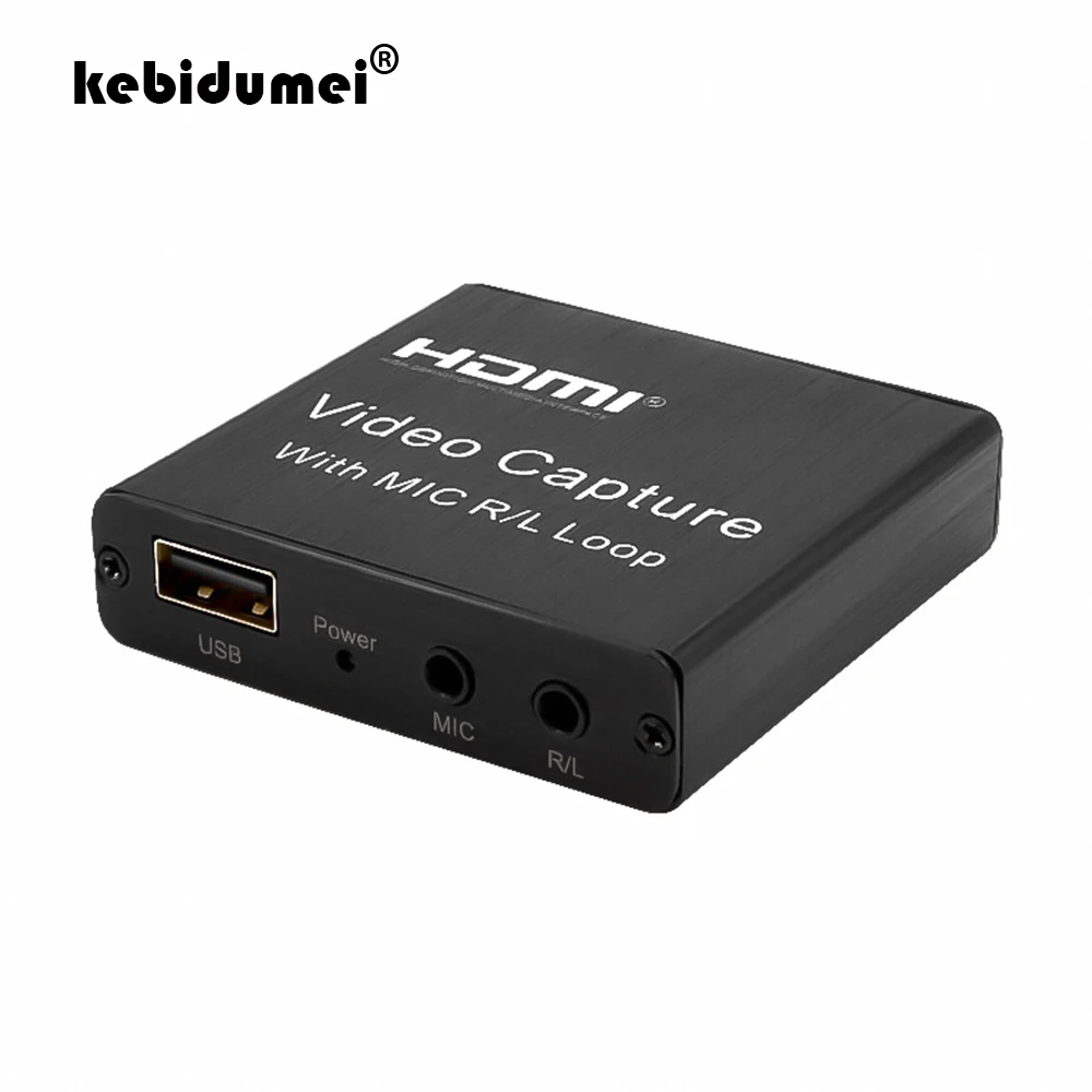 4K HDMI совместимая с USB 2 0 карта захвата Запись видео коробка микрофоном вход аудио