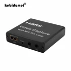 4K HDMI-совместимая с USB 2,0 карта захвата Запись видео коробка с микрофоном вход аудио выход для ПК Игр прямой трансляции видео рекордер