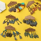 Богемия Геометрическая Бронза Коричневые Серьги Устанавливает Старинные Длинные Натуральные Деревянные Камни Бахрома Кисточкой Серьги для Женщин Девушки Комплект Ювелирных Изделий Оптовая Dropshipping