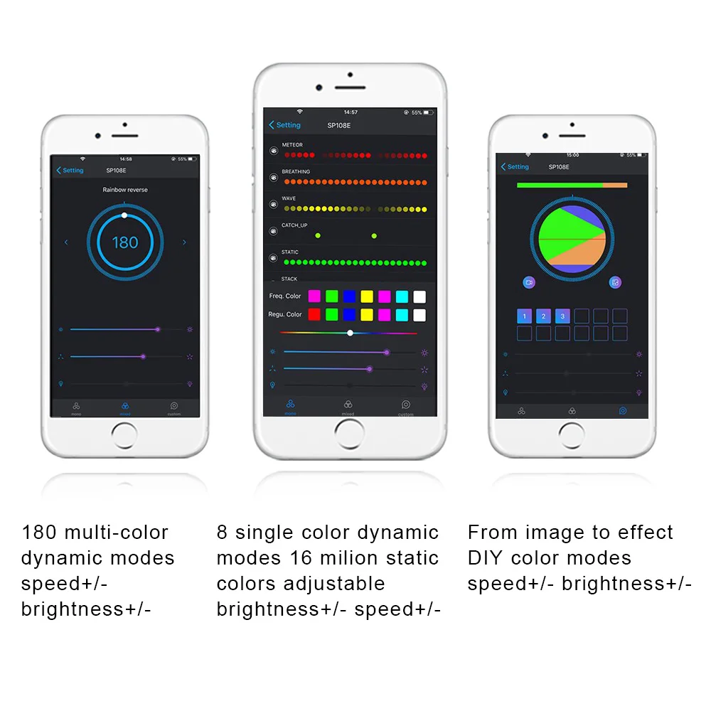 WS2812B WS2811 WS2801 светодиодный WiFi Управление ler iOS Android App Беспроводной дистанционного DC