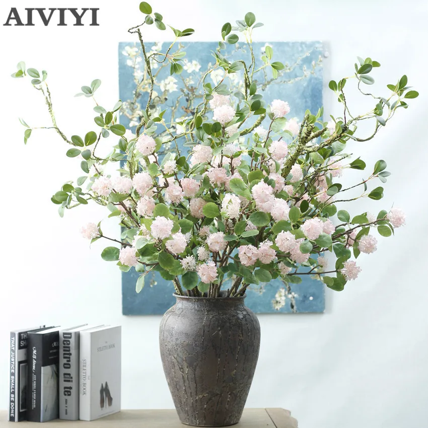 

9 Small Snowballs Small Artificial Flowers Leaves Snowball Flower Wedding Christmas Gift Home Decor Flowers Decoration Small