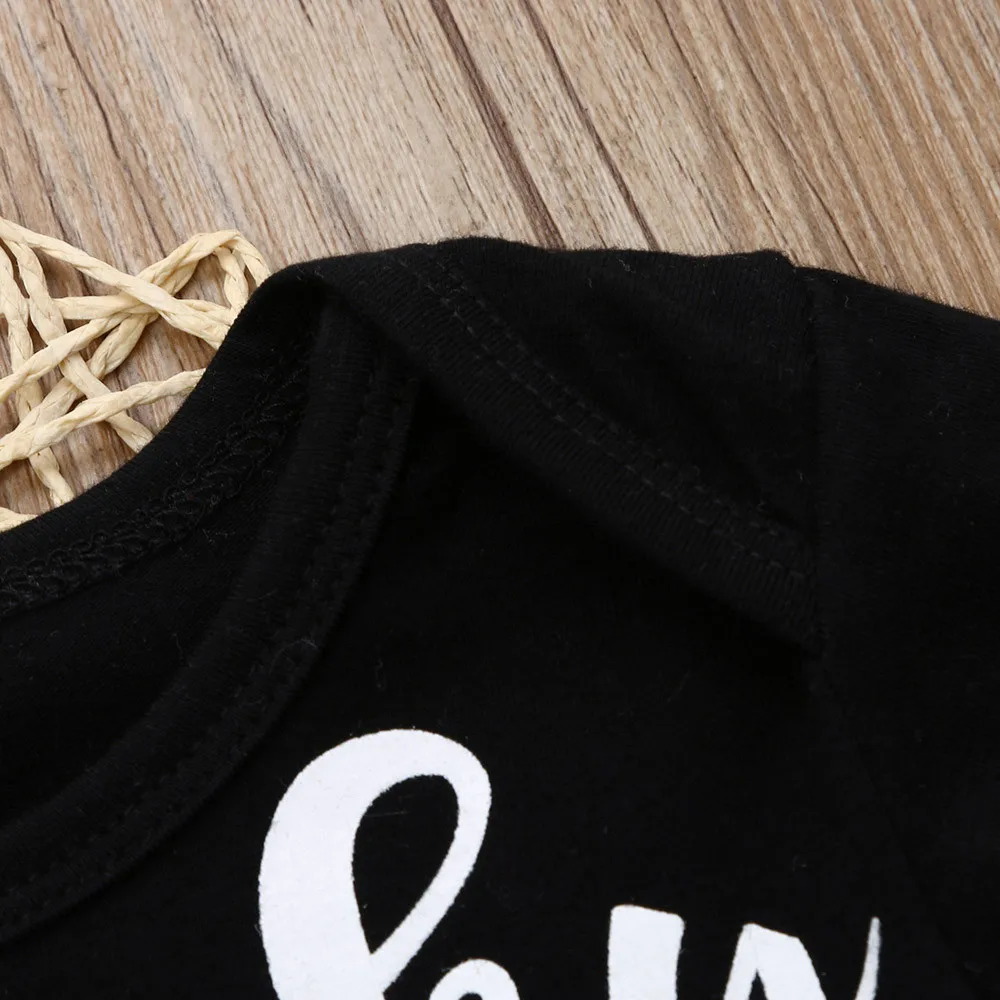 Одежда для малышей боди с короткими рукавами и надписью младенцев пуловер