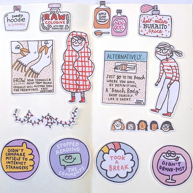 23 шт./упак. мультфильм Забавная девушка декоративные наклейки DIY наклейки для дневника Скрапбукинг Стикеры для альбомов
