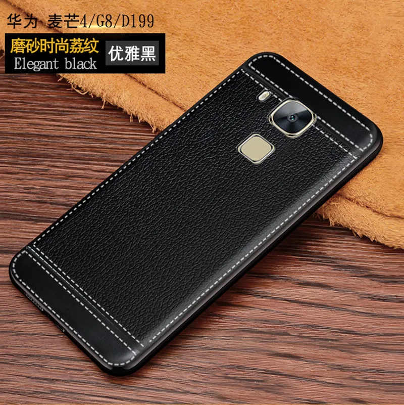 Чехол из мягкого ТПУ с кожаным рисунком для Huawei G8 чехол GX8 G 8 Rio L01 L02 L03 AL00 TL00 G7 Plus