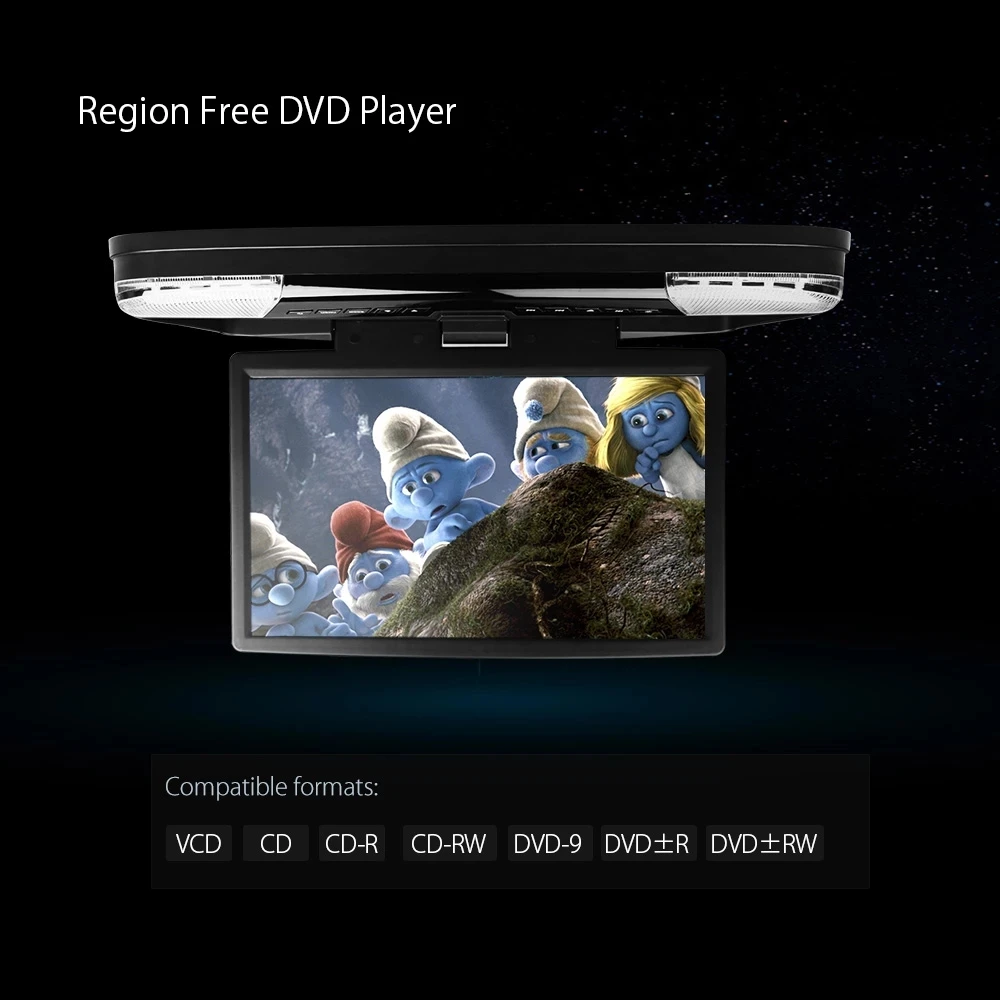 Автомобильный DVD проигрыватель Xtrons HD 15 6 P с креплением на крышу монитором высоты