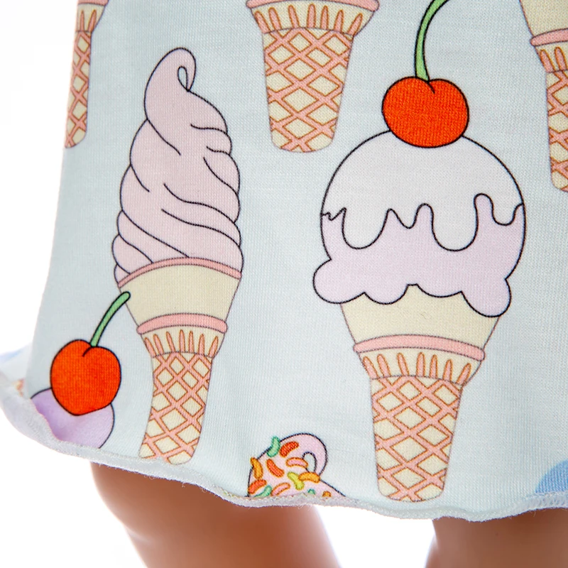 

Fit 17 inch 43cm Born New Baby Doll Clothes Accessories Ice Cream Clothes Suit For Baby Birthday Gift