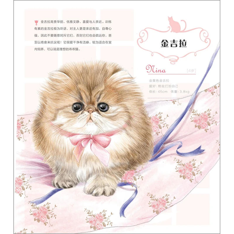С милые рисунки кошка картина книга карандаш для эскизов живопись техника