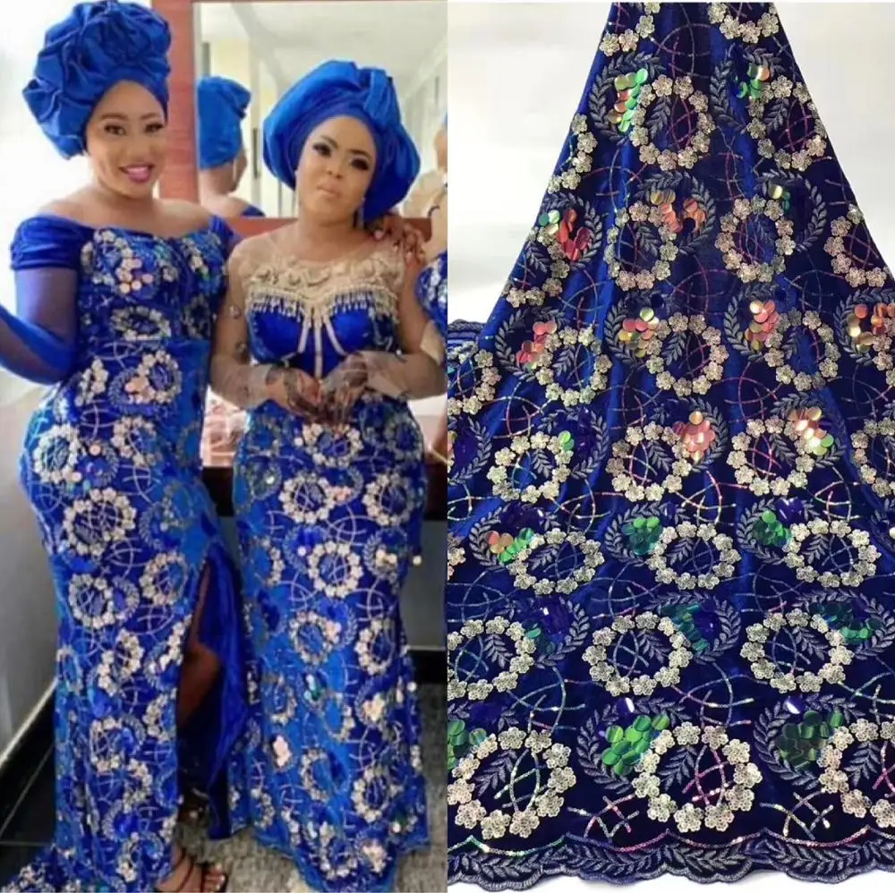 Бархатные кружевные ткани роскошные свадебные синие зеленые пурпурные