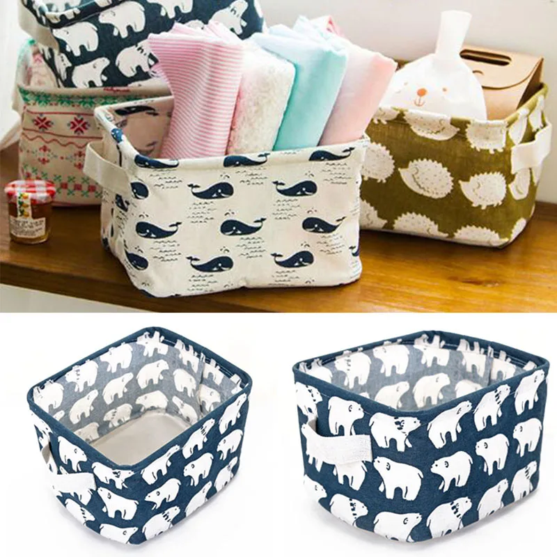

Cotton Linen Storage Box Cabinet Clothing Fabric Storage Basket Convenient And Practical Exquisite Workmanship Storage Basket