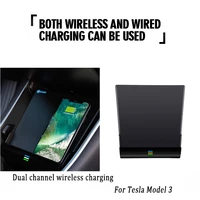 original style car wireless charger for tesla 3 model3 central control board dual 10w fast charger both wireless and usb charge