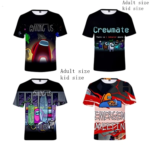 Крутая 3d футболка Crewmate летние модные футболки с коротким рукавом детские игрой в