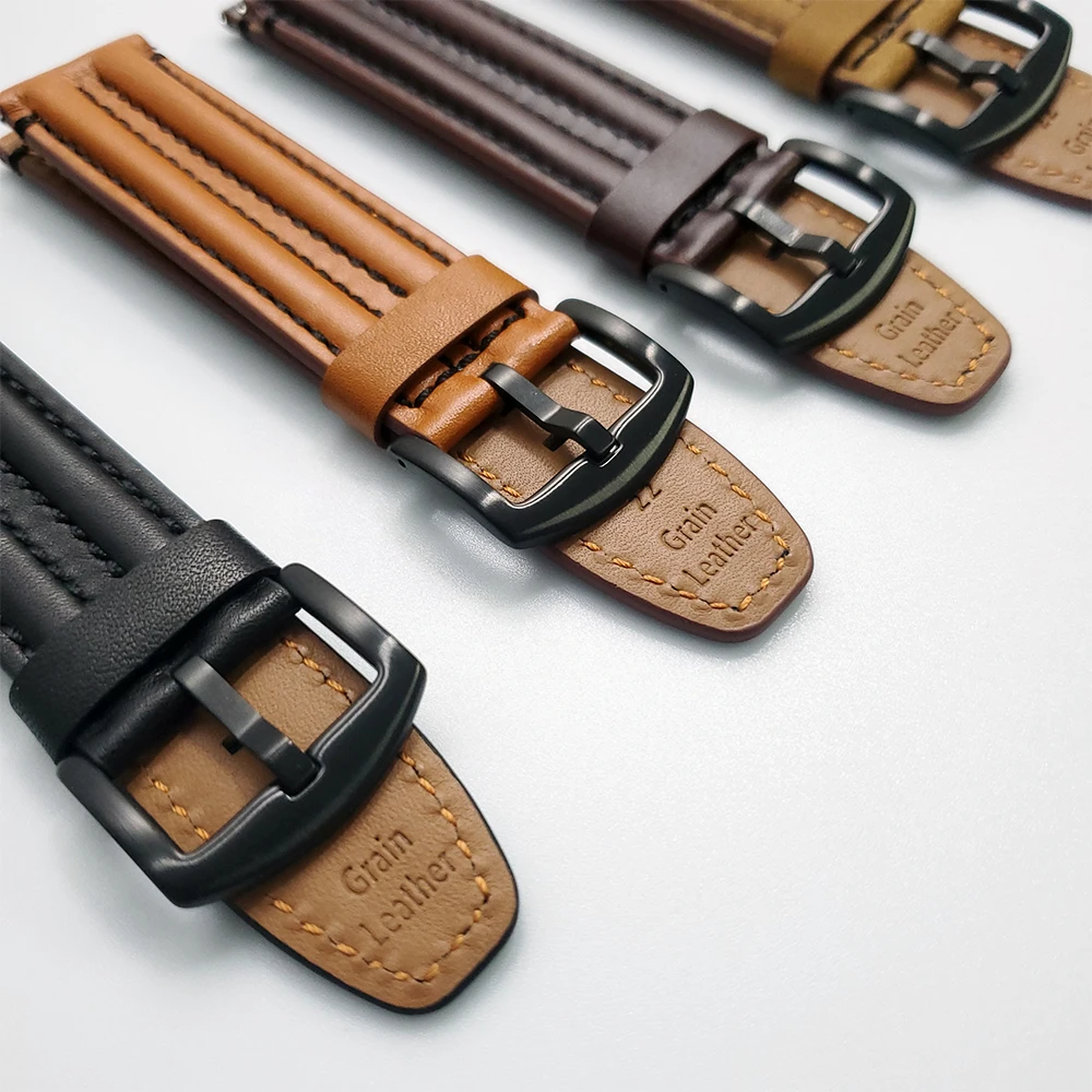 Leather Strap For TicWatch Pro 3 Ultra GPS / E3 Smart Watch Band Bracelet For TicWatch Pro 2020 / E2 / GTX Watchband Accessories