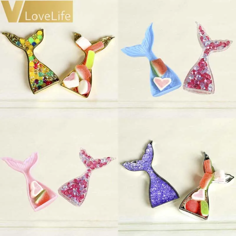 Коробка для конфет пластиковая в форме русалки 6 шт. | Дом и сад