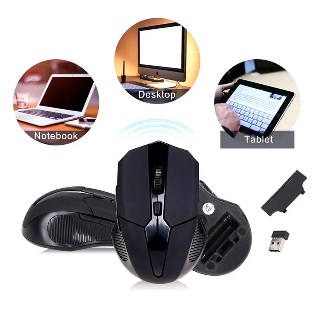 Беспроводная оптическая мышь 2 4 ГГц с приемником USB2.0 меньшим уровнем шума