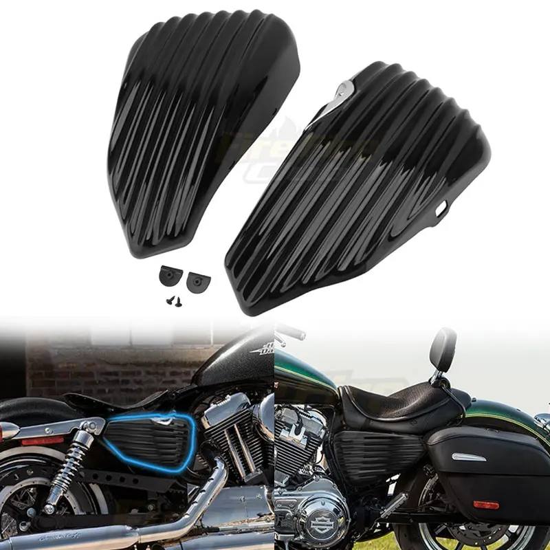 Крышка для аккумулятора мотоциклетного бака с полосой слева и справа Harley Sportster 48