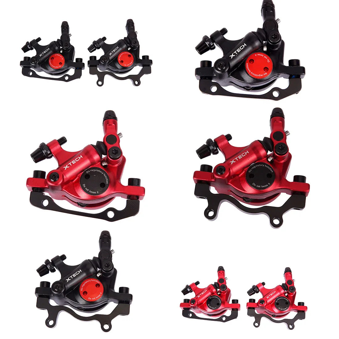 

MTB Bicycle Line Pulling Hydraulic Disc Brake Calipers With Rotors for ZOOM XTECH HB100 Front Rear Pulling Mountain Bike Parts