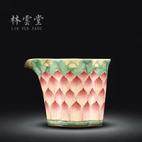yuntang hand painted lotus pattern powder enamel cup and cup of jingdezhen handmade ceramic kung fu tea tea set points