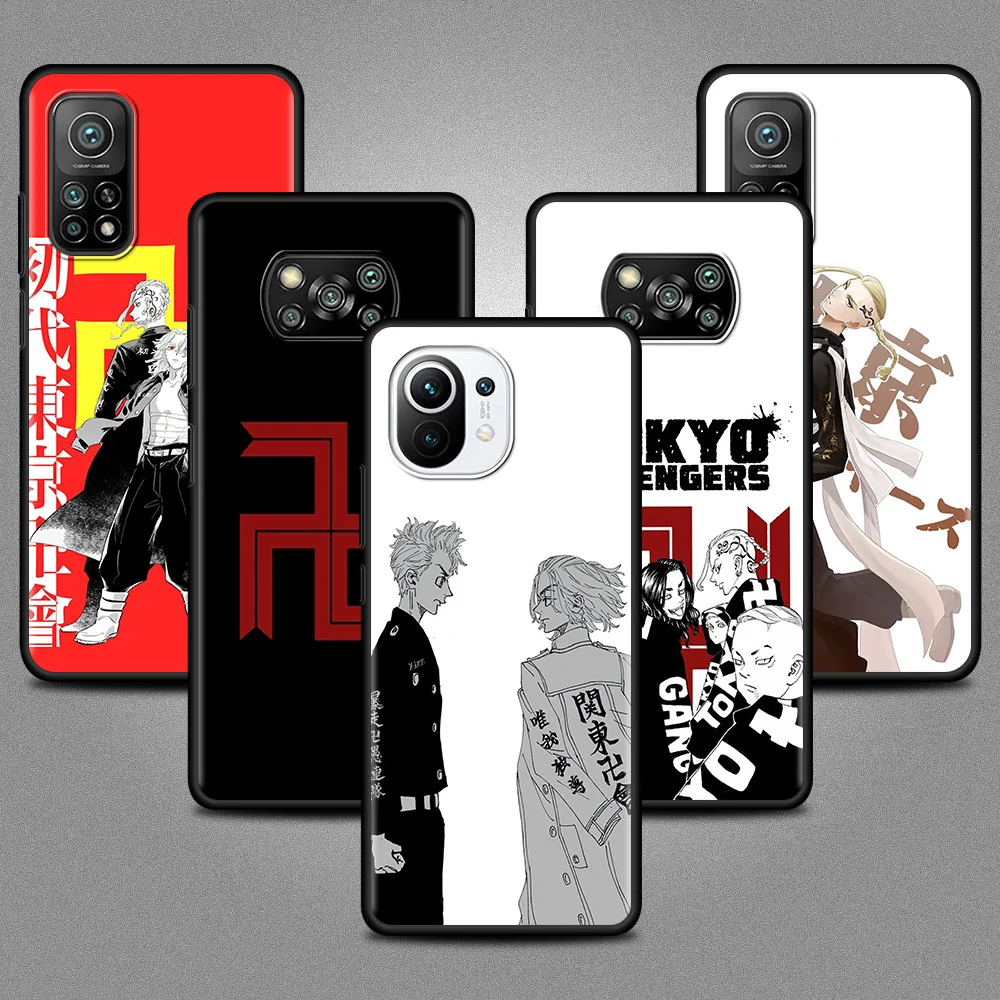

Tokyo Revengers Cool Case For Xiaomi Mi 11 Lite 5G 10T Pro 9T Note 10 9 SE A2Lite CC9 CC9E 8Lite 10S 11T Black Soft Phone Cover