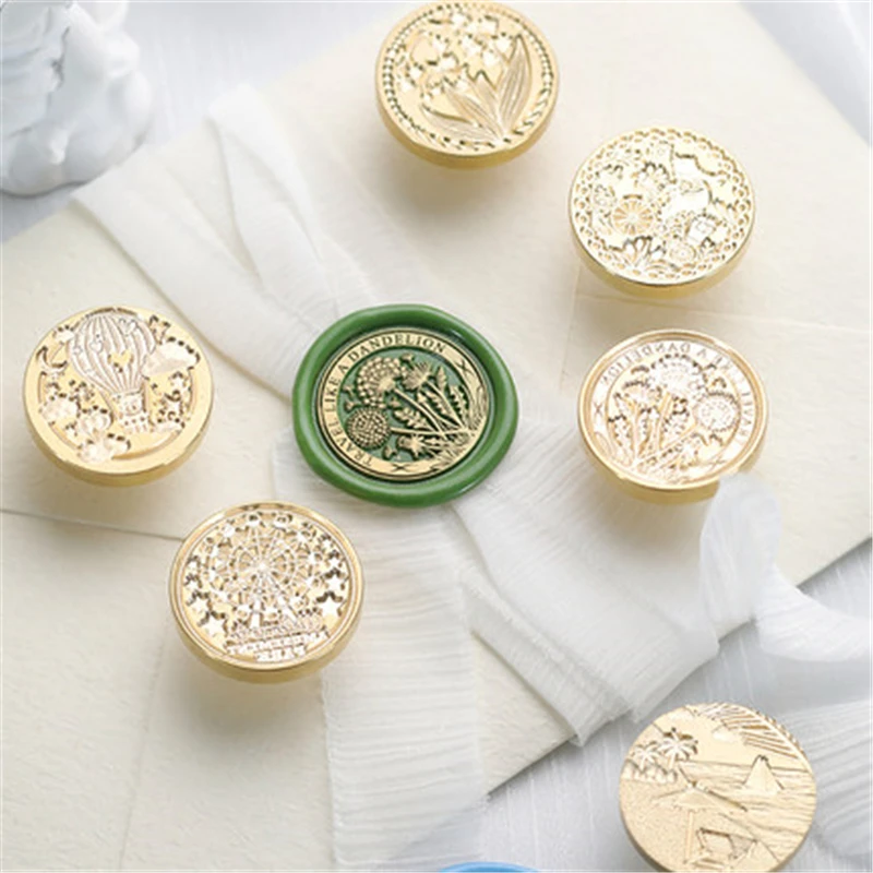 

Irregular 3D Tulip Lily of The Valley Stamp Head DIY Dandelion Heads Wax Seal Stamps Art Cards Wedding Date Gifts Envelope Hobby