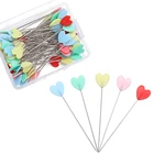 100 шт. разноцветные булавки в форме сердца в стиле пэчворк, иглы, цветочные швейные булавки, сделай сам, ремесла, инструмент для квилтинга, аксессуары для шитья одежды