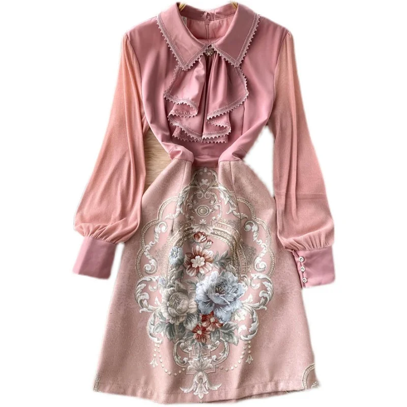 

Spring Summer Sexy Puff Lantern Sleeve Floral Embroidery Bodycon Mini Vestidos De Mujer Casual Dress Women Clothes