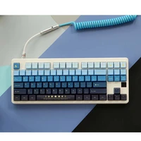 coder style keycaps for mechanical keyboard123 keys setpbtdye sublimationxda profilegradient blue