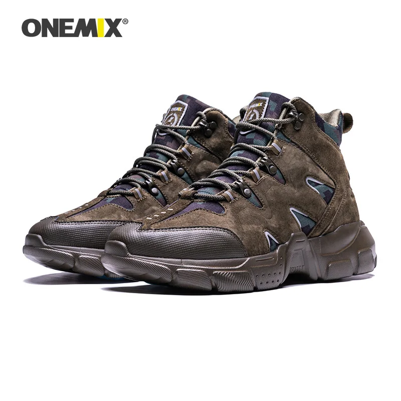 ONEMIX 2022 new arrival Men Winter Boots Keep Warm Wool Sneakers Waterproof Outdoor  solider Running Shoes policeman Shoes