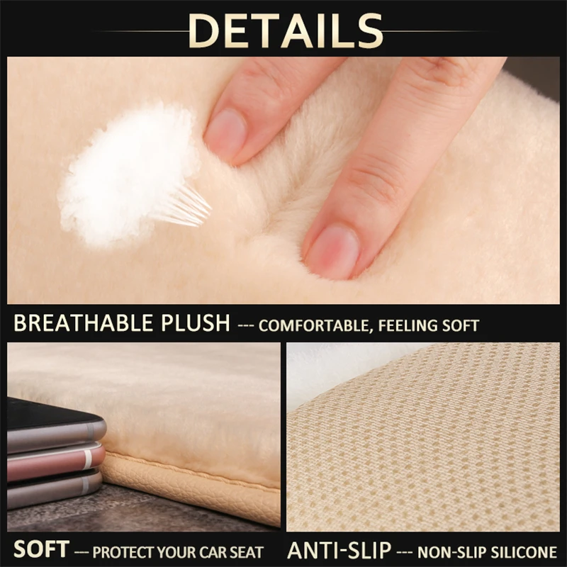 Karcle плюшевый чехол на автомобильное сиденье дышащая подушка противоскользящие