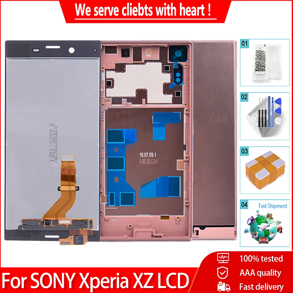 ЖК-дисплей 5 2 дюйма для SONY Xperia XZ F8331 F8332 сенсорный экран с рамкой замены