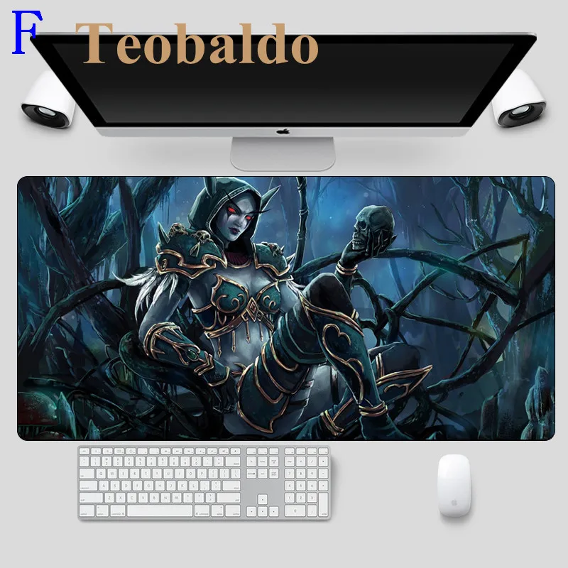 World of Warcraft Мышь Большой 60X30 см геймера сексуальная девушка Сильвана игровой коврик для мыши для ноутбука резиновые Тетрадь Настольный коврик