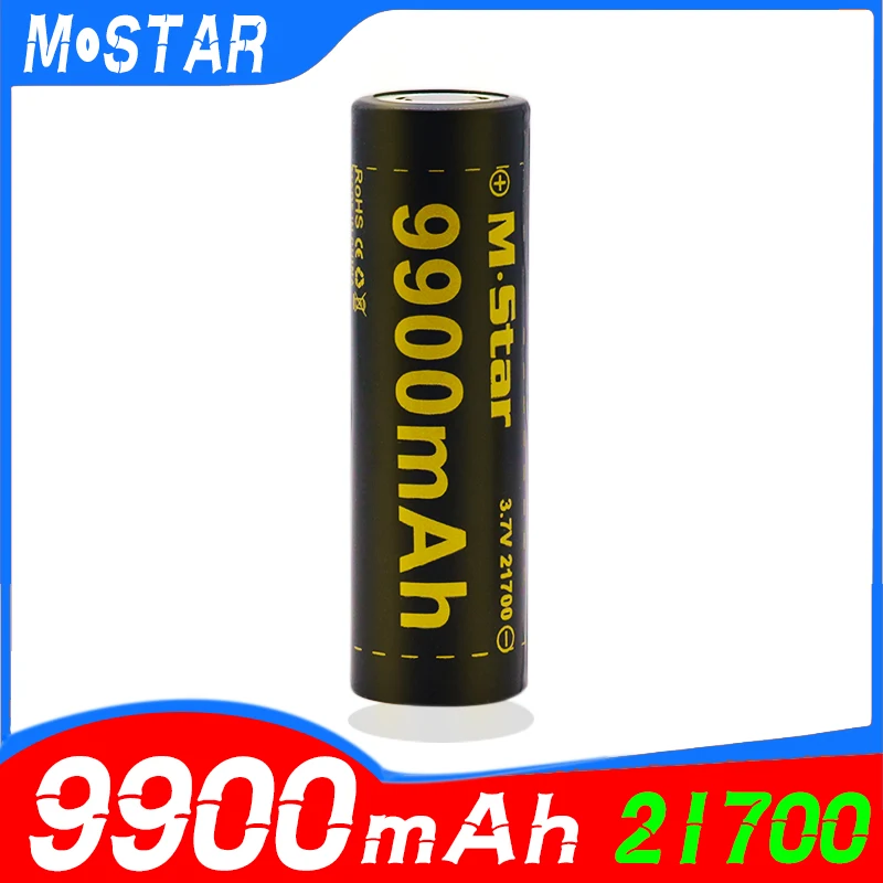 2 шт. Высокая емкость 21700 перезаряжаемая батарея IMR 9900mAh плоский Топ Литий-ионный