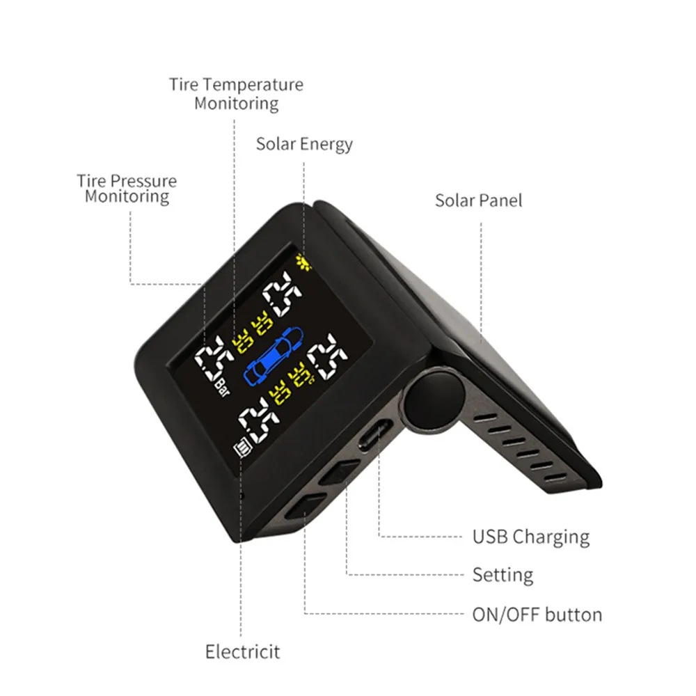 Система контроля давления в шинах TPMS универсальная Беспроводная складная