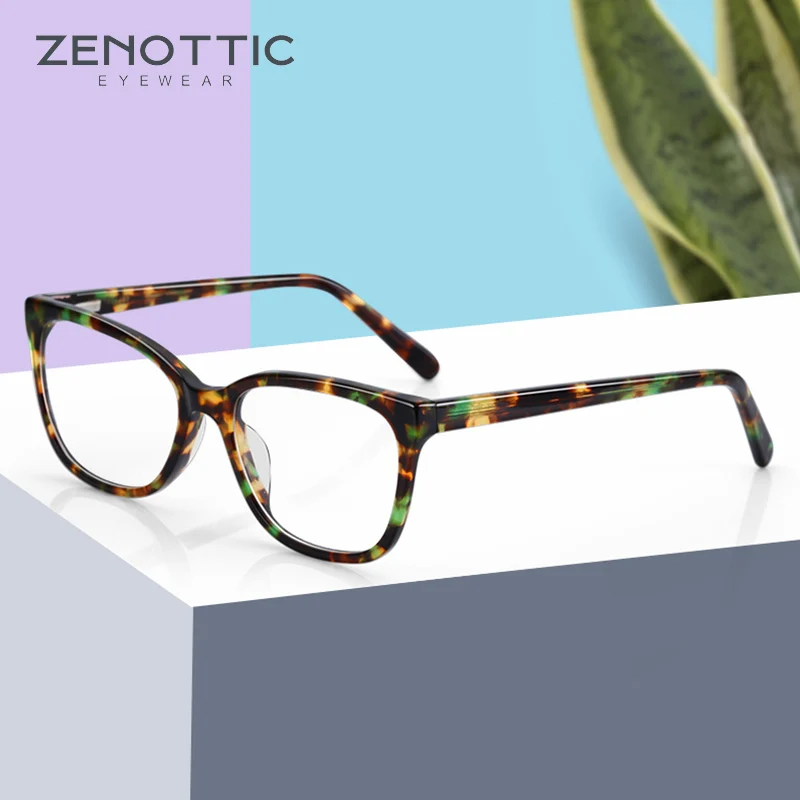 ZENOTTIC для женщин и мужчин Классические оправы очков кошачий глаз квадратные