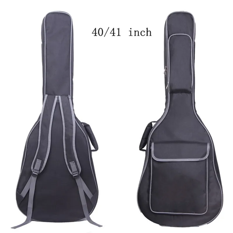 40 41 inch Black 38/39/40/41 дюймов гитары сумка чехол Водонепроницаемый рюкзак; ткань «Оксфорд»; Акустическая гитара для игры в стиле фолк для гитары чехол с двойной плечевой ремень - Цвет: 40 41 inch Black