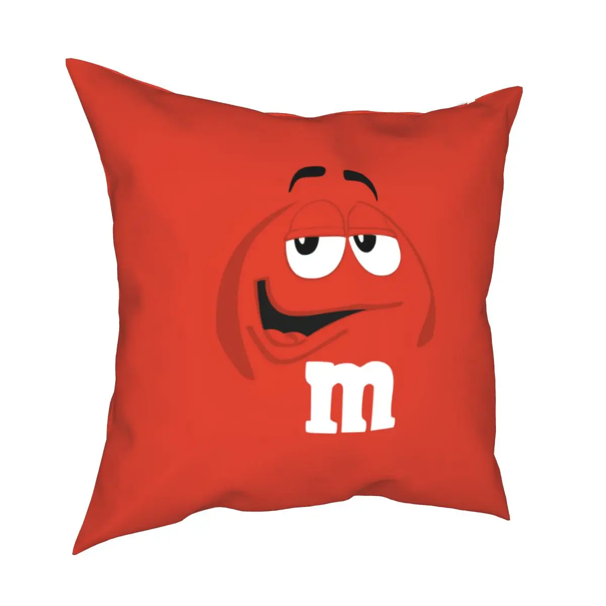 

Pillowcase M&M's Chocolate Candy Printing Fabric Cushion Cover Decor Throw Pillow Case Cover Zippered 45*45cm Cushion Covers