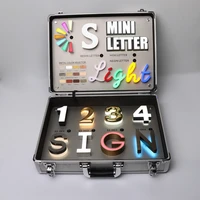 3d led letter stainless steel backlit letters acrylic led letter sign sample box suitcase