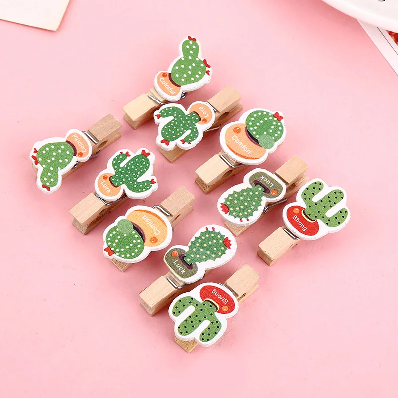 10 шт./компл. цветной деревянный зажим Рождественский Декор милый авокадо кролик