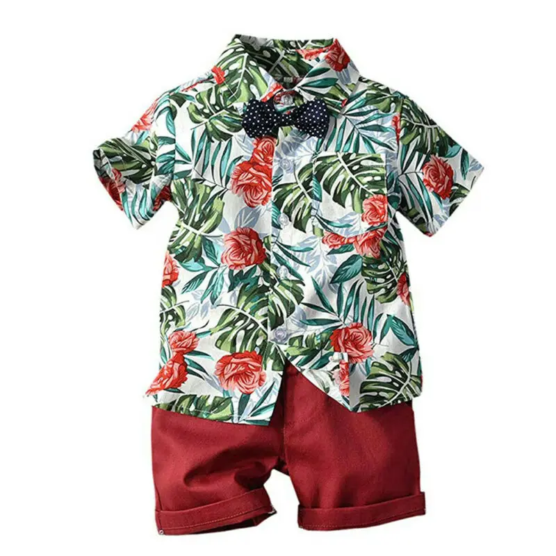 

Summer Toddler Baby Kids Boys Shirt Tops+Shorts Pants Outfits Clothes 2PCS Set
