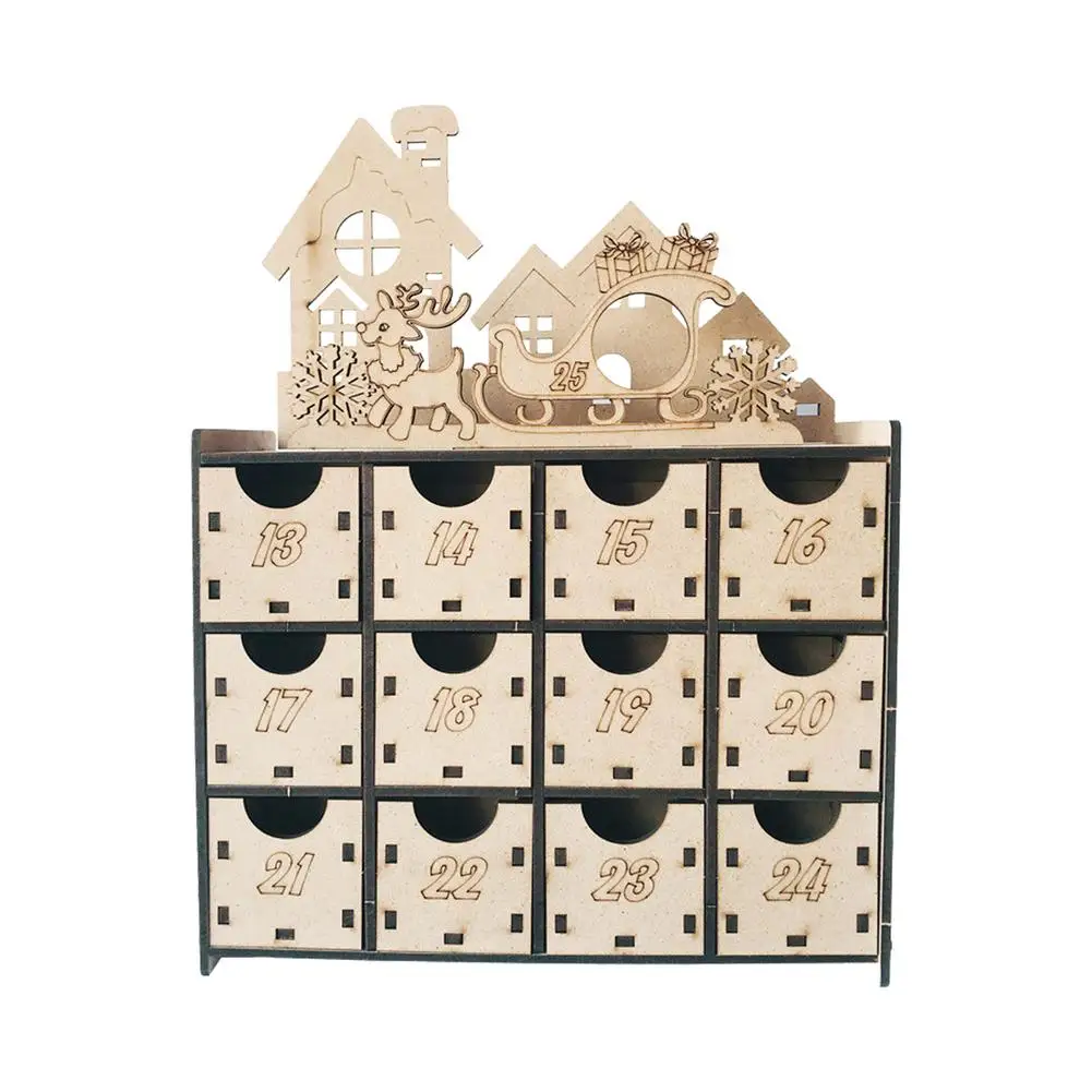 

Christmas Advent Calendar Wooden Advent Calendars Countdown To Christmas Cute Holiday Decoration Reusable Advent Calendars S