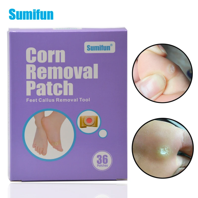 

36Pcs Sumifun Foot Corn Removal Medical Plaster Callus Plantar Warts Pain Killer Detox Foot Patch Feet Health Care K01901
