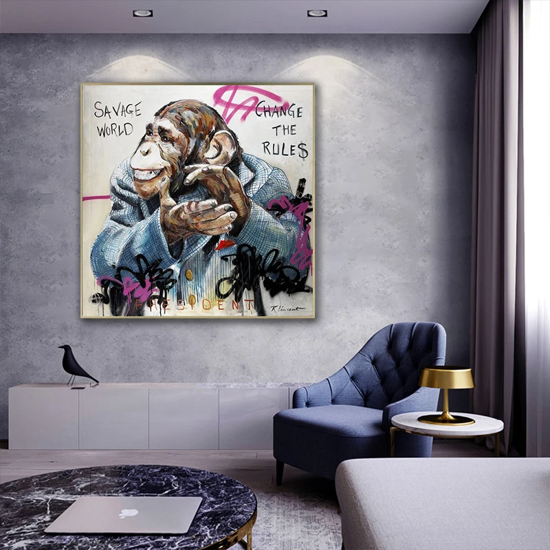 5D сделай сам алмазная живопись граффити животное искусство обезьяна панда холст