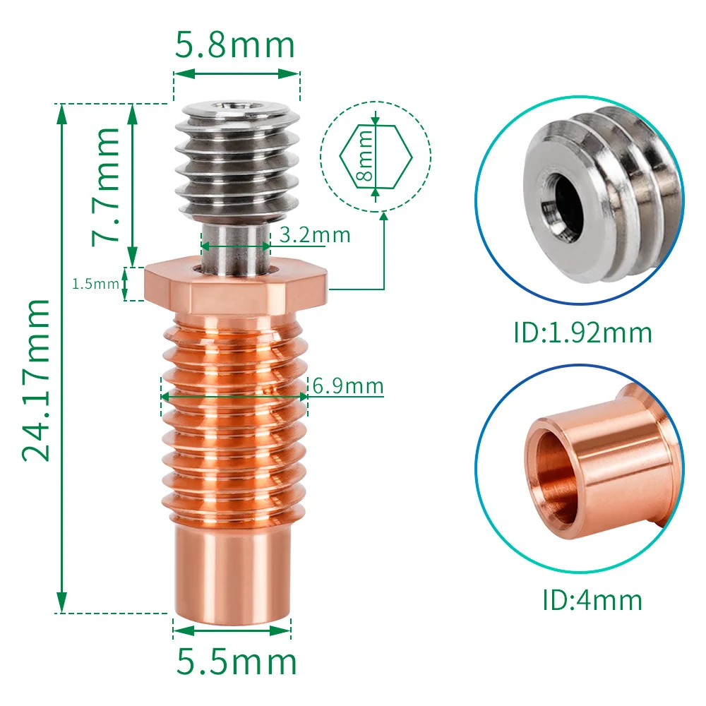 2/1 шт. двухметаллические нагревательные блоки E3D V5 V6 для принтера Prusa i3 MK3 1 75 мм -