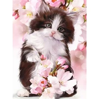 animal cat diy embroidery cross stitch 11ct kits craft needlework set printed canvas cotton thread home decoration new sell