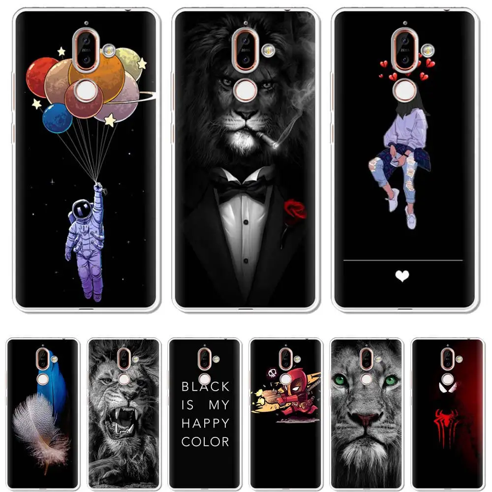 Астронавты чехол для телефона Nokia 8 7 6 5 версия 1 2 3 ремешок 4 плюс X71 2018 прозрачный с