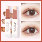 Двухцветная палочка для теней для век градиентный цвет блестящий перламутровый макияж тени для век матовые водонепроницаемые пигмент для век долговечный 2