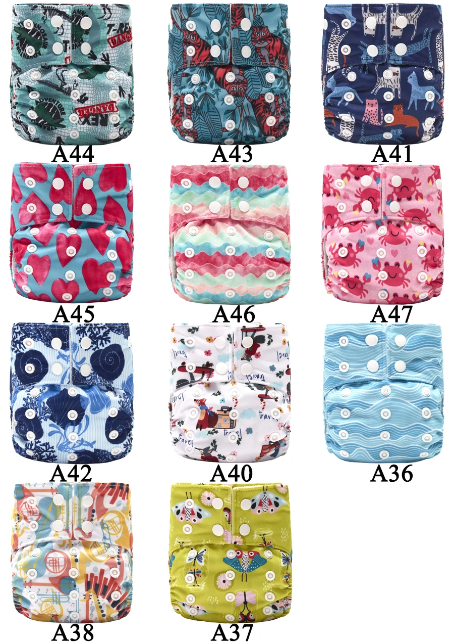 Pa&ntilde;ales de tela lavables y reutilizables para beb&eacute; reci&eacute;n nacido, pa&ntilde;al de bolsillo NB, forro Polar suave, impermeable, ajuste PUL de 3-8kg, 4 piezas-5