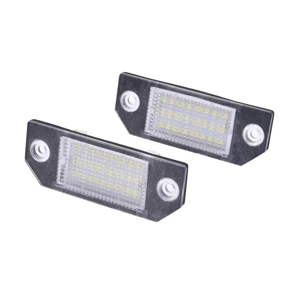 

2 PCS DC12V 6000K Car LED License Number Plate Light Lamp 6W 24 LED White Light fit for Ford Focus 2 C-Max